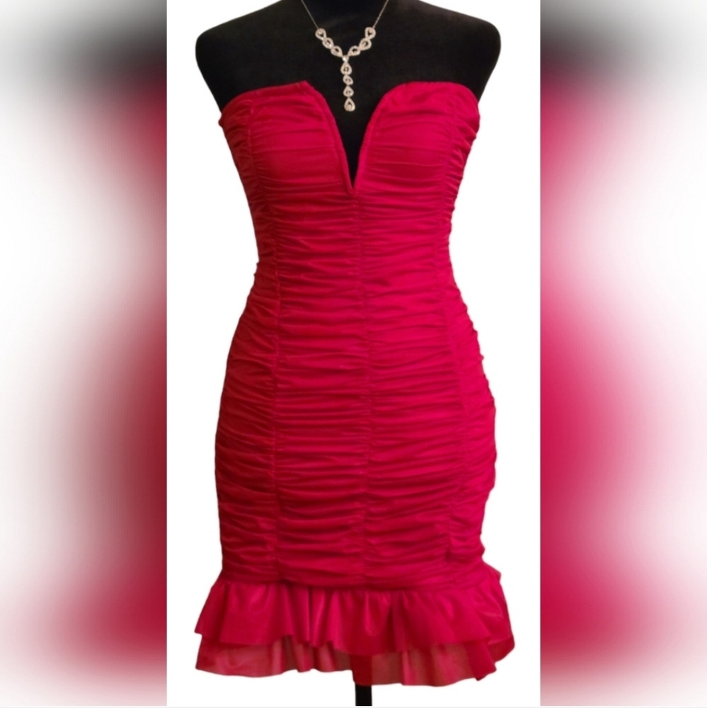NWT Lulus size S berry red ♥️ mini dress